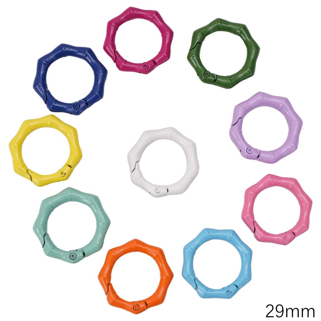 5-100pcs Alloy Spray Painted Keychain Key Chain Snap Hook Key Ring For DIY Jewelry Keys Wallets Decorations