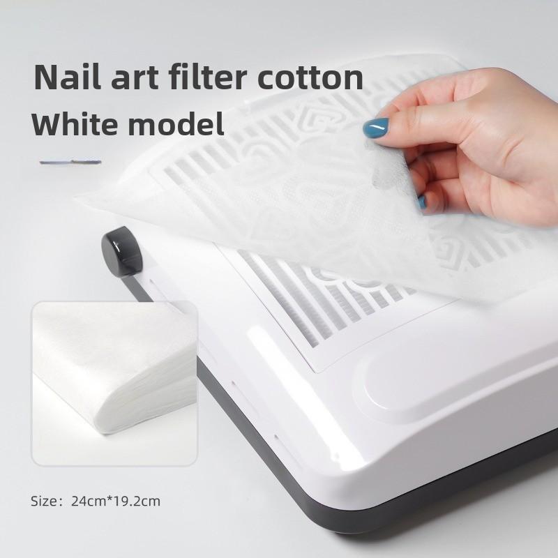 100 sheets Nail Filter Paper Non WovenUltrathin Replace Dust Collector White Manicure Vacuum Salon Cleaning Practical Disposable