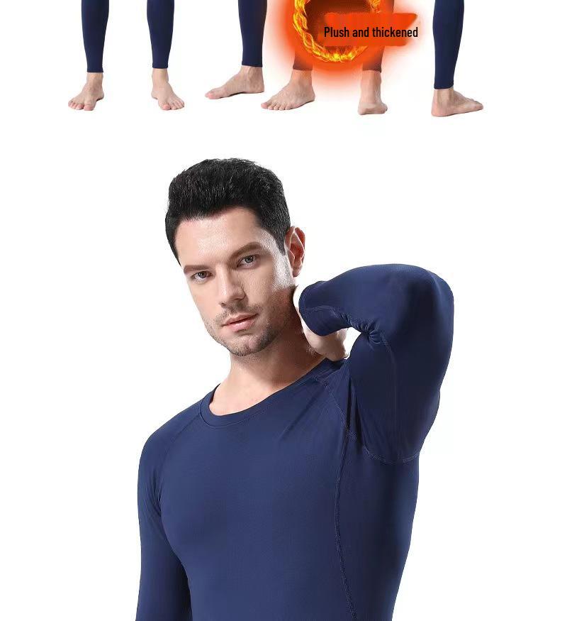 Men's Fleece-Lined Winter Thermal Quick-Dry Sports Base Layer Set