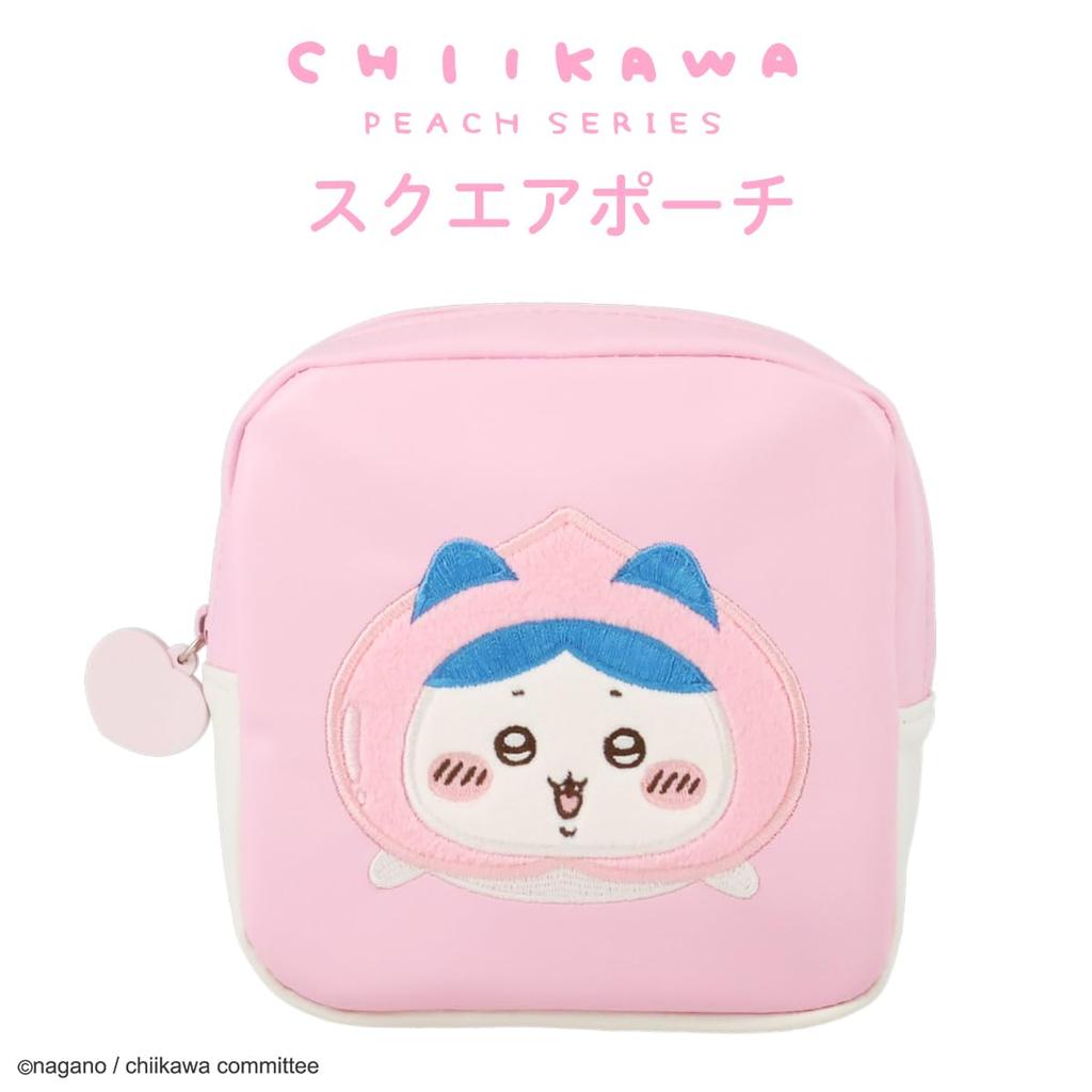 SHOBIDO Chiikawa Square Pouch - Original Design Peach Series by Nagano (Hachiware)