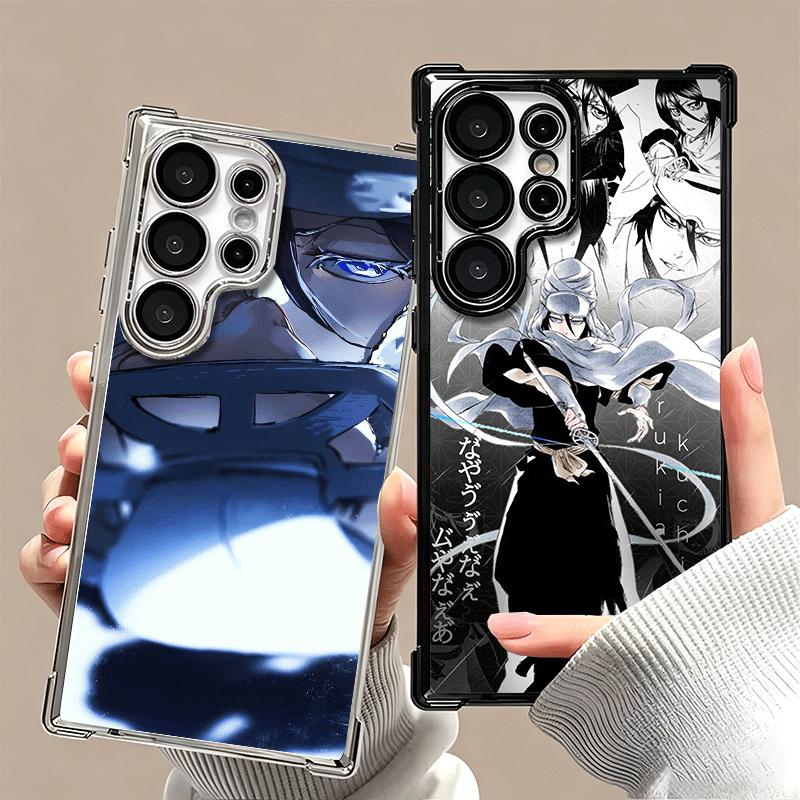 Bleach Kuchiki Rukia Plating Phone Case For Samsung Galaxy S24 S25 FE S26 Edge S23 Ultra S22 S21 Plus S20 Anti-Fall Airabag Cove