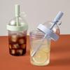 1Pcs Plastic Coffee Cup Cold Drink Tumbler Double Drinking Cup With Lid And Straw For Women Men Travelers Students Home Office