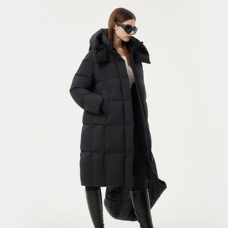 Tanboer Women's Long Down Jacket with Detachable Hood TBF520802Z