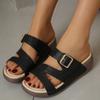 Fashion hollow breathable slope heel slippers women's summer new beach slippers muffin thick bottom women's cool slippers