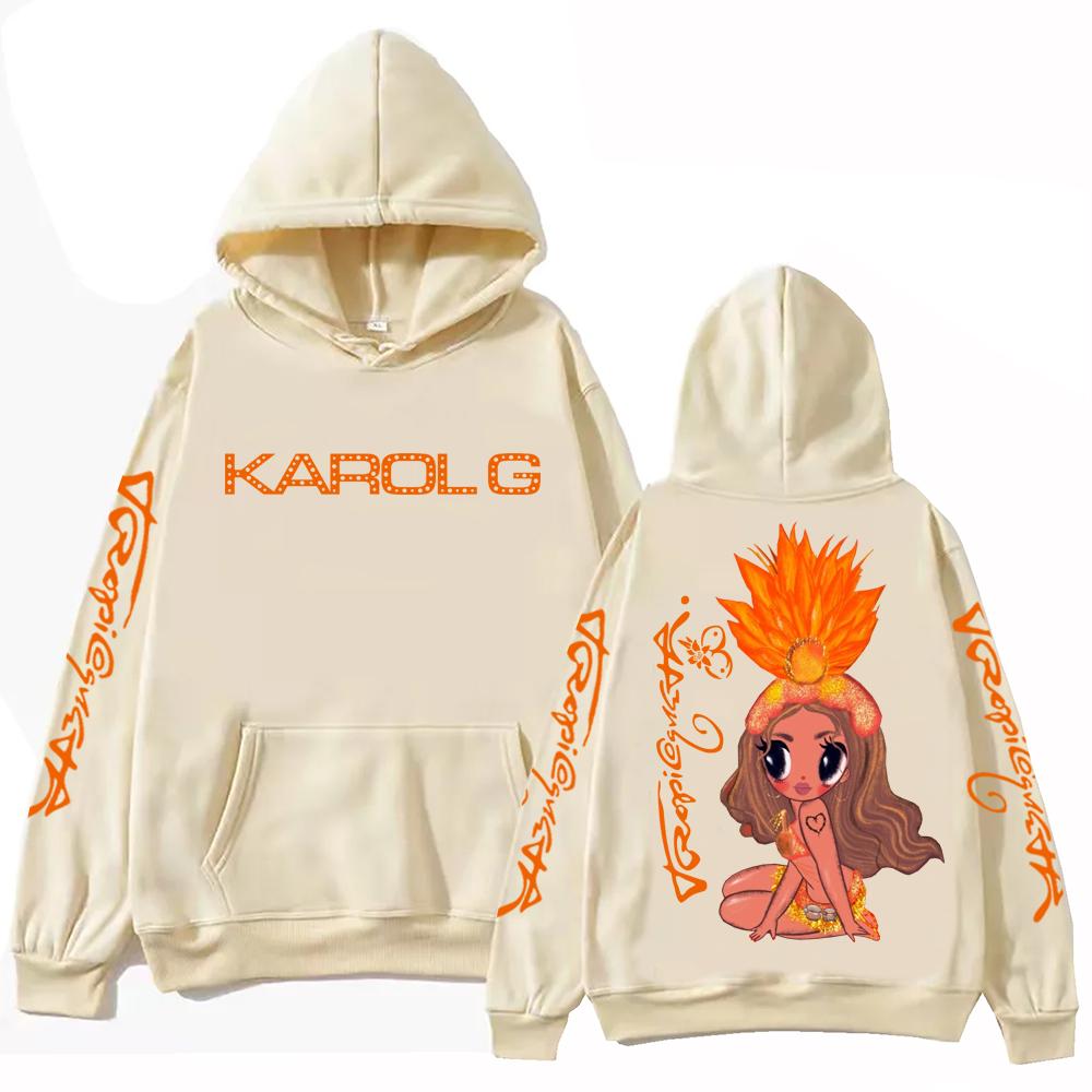 

Karol G TROPICOQUETA 2025 Hoodie Harajuku Hip Hop Pullover Tops Sweatshirt Gift XL