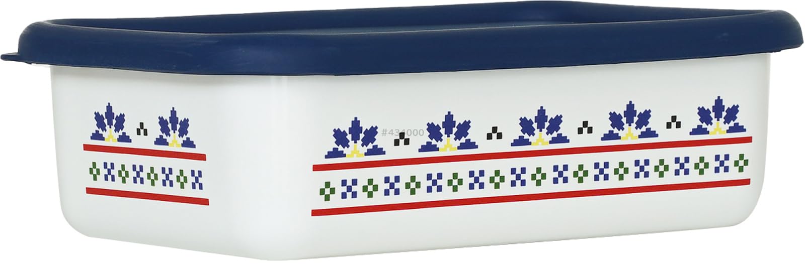 

Неглубокий квадратный контейнер Fuji Enamel Mysa M Navy MY-MN