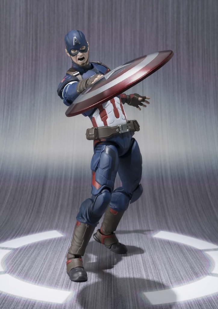 TAMASHII NATIONS Avengers Captain ca. 155mm ABS PVC bemalte Actionfigur S.H.Figuarts Amerika, &