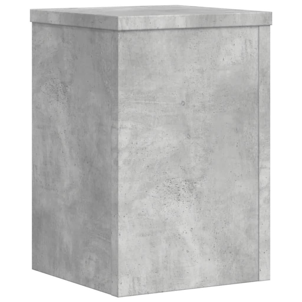 Plant Stand 2 Pcs Concrete Grey 20 X 20 X 30 Cm Engineered Wood