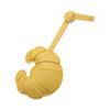 Versatile Mini Croissant Keychain Leather Patch Decors Stylish Accent Keychain Ornament For Purses Rooms
