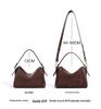 2025 Simple Textured Cowhide Boston Crossbody Bag with Niche Design