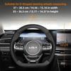 För KIA Kolädertextur Perforerat Läder Rattöverdrag Sportage Nq5 Rio 3 4 Ceed Jd Stonic Stinger Forte Picanto
