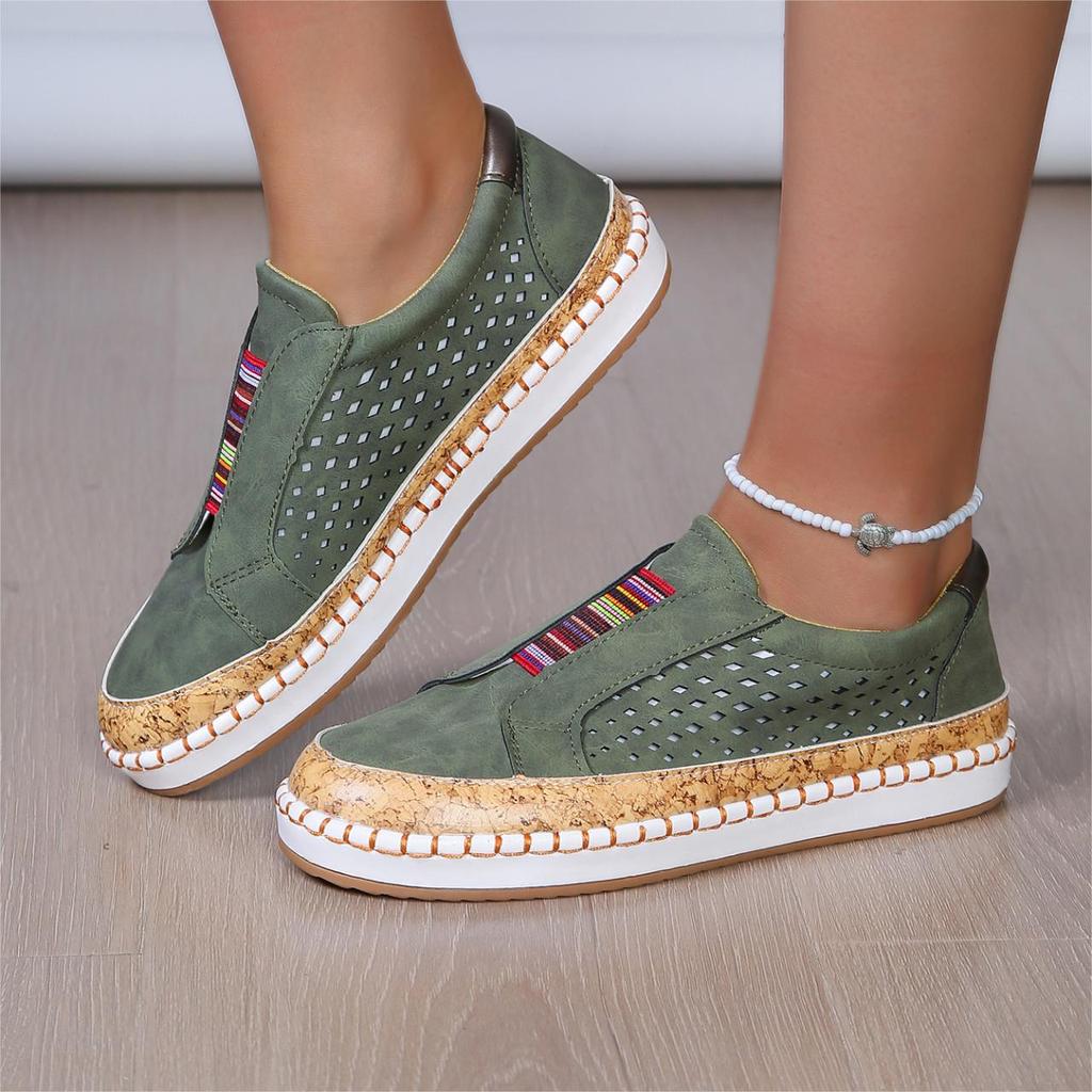 Fashion Flats Classic Women Shoes 2024 Slip On Women Sneakers Breathable Hollow Out Casual Vulcanized Shoes Woman Summer Loafers