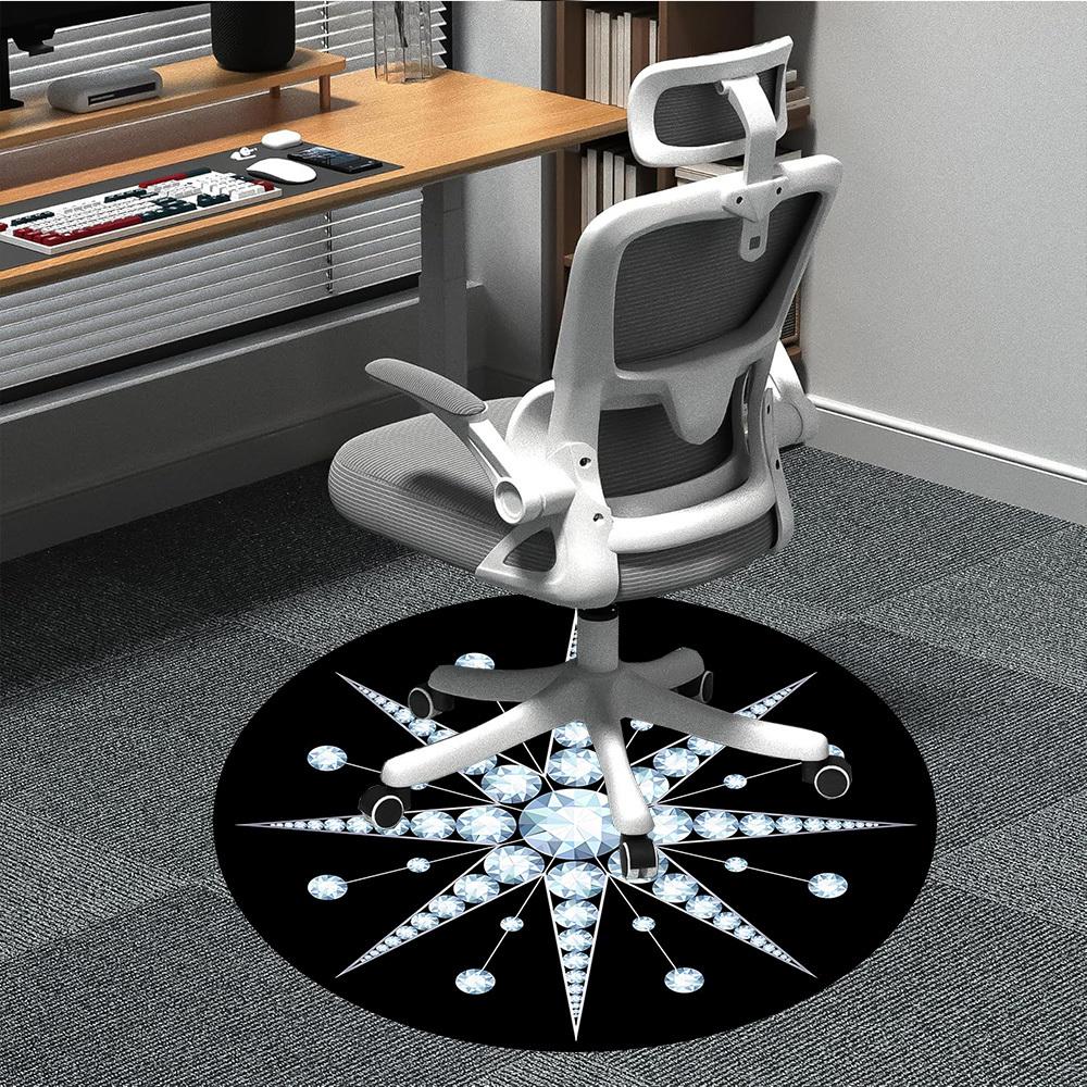 

1pc Diamond Star Chair Carpet for Office, Soft Flannel Throw Mat, Perfect for Office, Holiday Party Decoration Choice yy260320092 80cm by 80cm