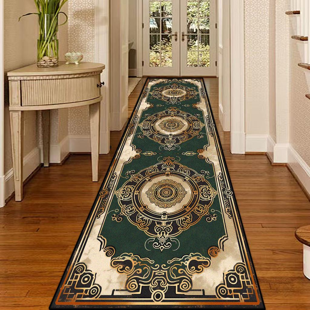European Hallway Carpets Living Room Area Rugs Runner Bedroom Decor Home Crystal Velvet Big Size Floor Passageway Mats Lobby