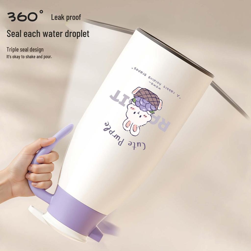 Portable Large-Capacity Glass-Lined Thermos Flask for Home