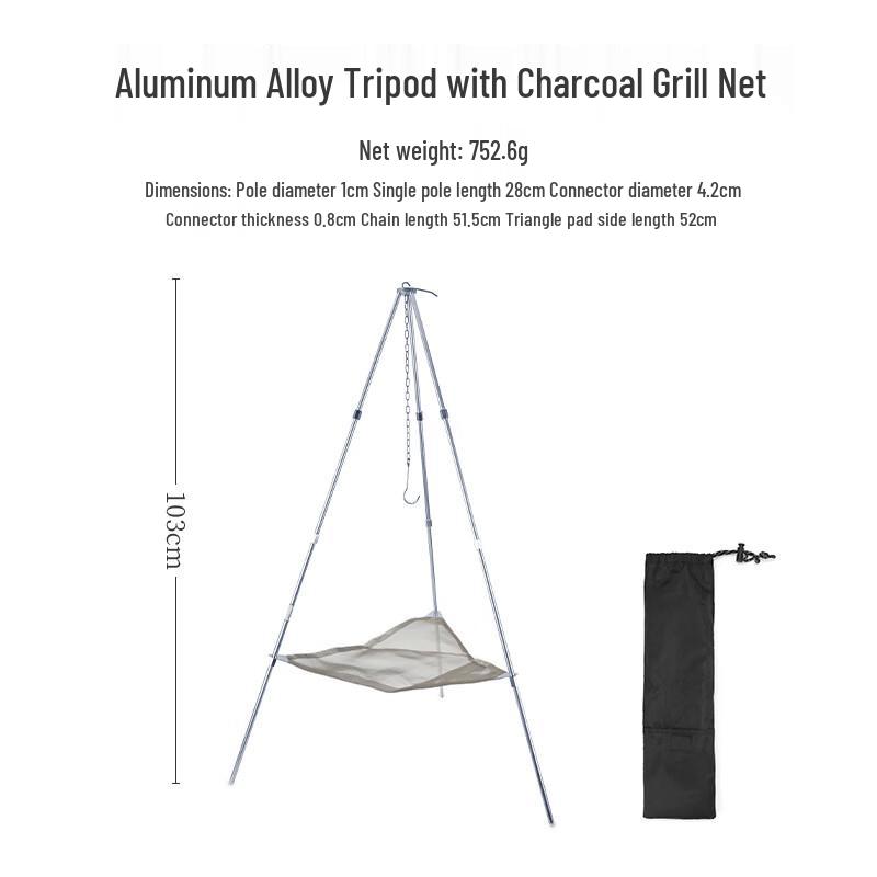 

OEING Portable Campfire Cooking Tripod Set