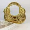 Handbags for Women 2025 New Gold Luxury Designer Brand Handwoven Noodle Bags Rope Knotted Pulled Hobo Silver Evening Clutch Chic