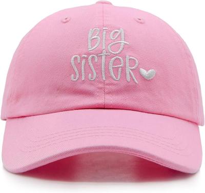 Gift For New Sis Age 2-6, Big Sister Hat For Toddler Girls, Adjustable Embroidered Baseball Cap For Kids