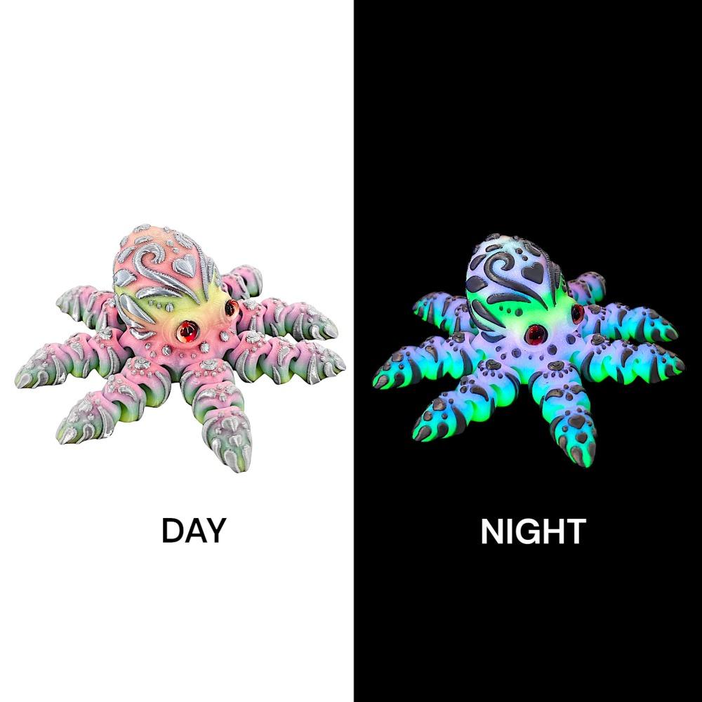 Cartoon 3D Printed Octopus Model Realistic Octopus Sculpture 3D Printed Octopus Toy  Children
