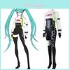 Conjunto de Fantasia Cosplay de Traje de Corrida Hatsune Miku Para Mulheres Tecidos de Alta Qualidade Acabamento Cuidadoso Design Autêntico