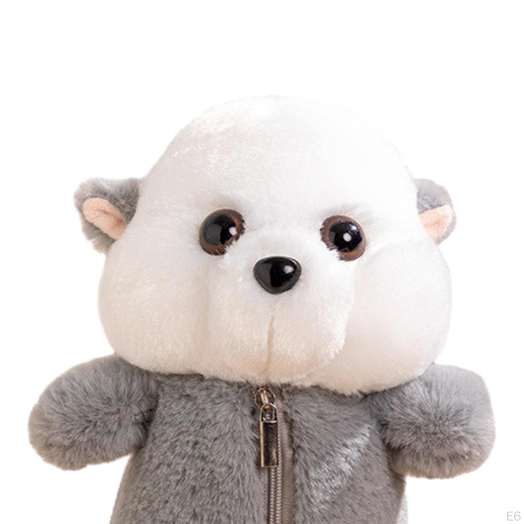Plush Pencil Case Animal Stationery Pouch Portable Fashion Purse Zipper Closure