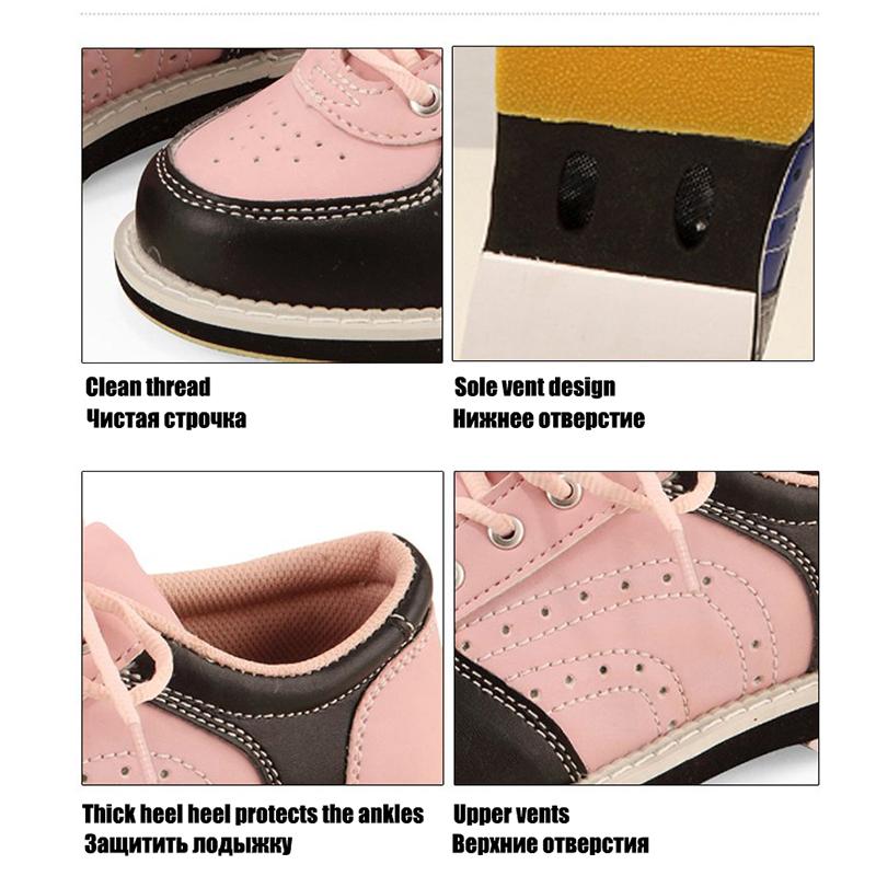 CS Hot Style Pro Bowling Shoes Women Pink Color Anti-slip Sport Shoes Unisex Breathable Bowling Boots Sole Rubber