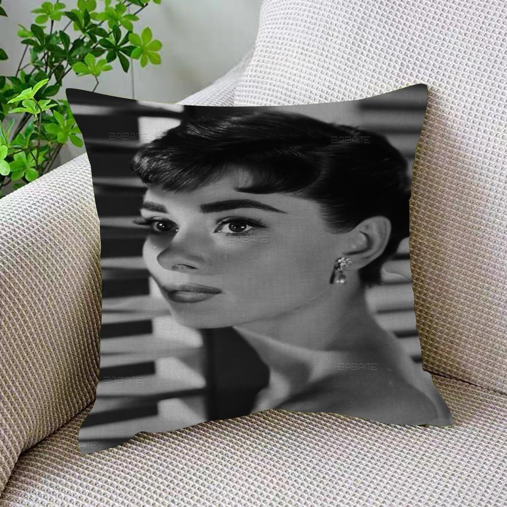 Audrey Hepburn Pillow Gift Home Office Decoration Bedroom Sofa Car Cushion Cover Case 45x45