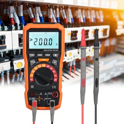 Isolationswiderstandstester 501002505001000V Megohmmeter und Multimeter mit 2 Messleitungen