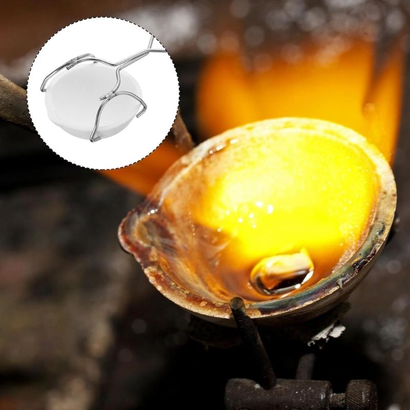 5Pieces Quartz Crucible Set Quartz Melting Dish Cups Quartz Crucibles Metal Melting Bowl Set Suitable for Metal Melting