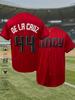KTYSDEMen's #30 Red Baseball Jersey Cincinnati Letter Loose V-Neck Short Sleeve Button Cardigan Sports Top Suitable for Baseball Golf Training Unisex