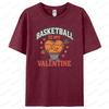 Basketball ist mein Valentinstag Lustiges Valentinstags T-Shirt Herz Ball Design Kreatives Shirt Basketball Fan Geschenk T-Shirt Herren Oberteile