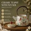 Neue chinesische Ru-Ofen Hochwertige Henkel-Teekanne, Henkel-Teekanne für Anfänger, High-End-Set-Teekanne, Keramik-Kung-Fu-Teeset für Zuhause