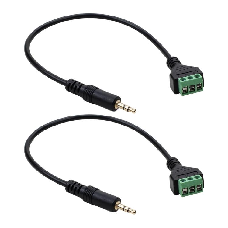 Quick Connectings 3.5mm Balanced Sound Jacks To 3 Pin Terminals Adapters Cable For Home Theater And Studio Use