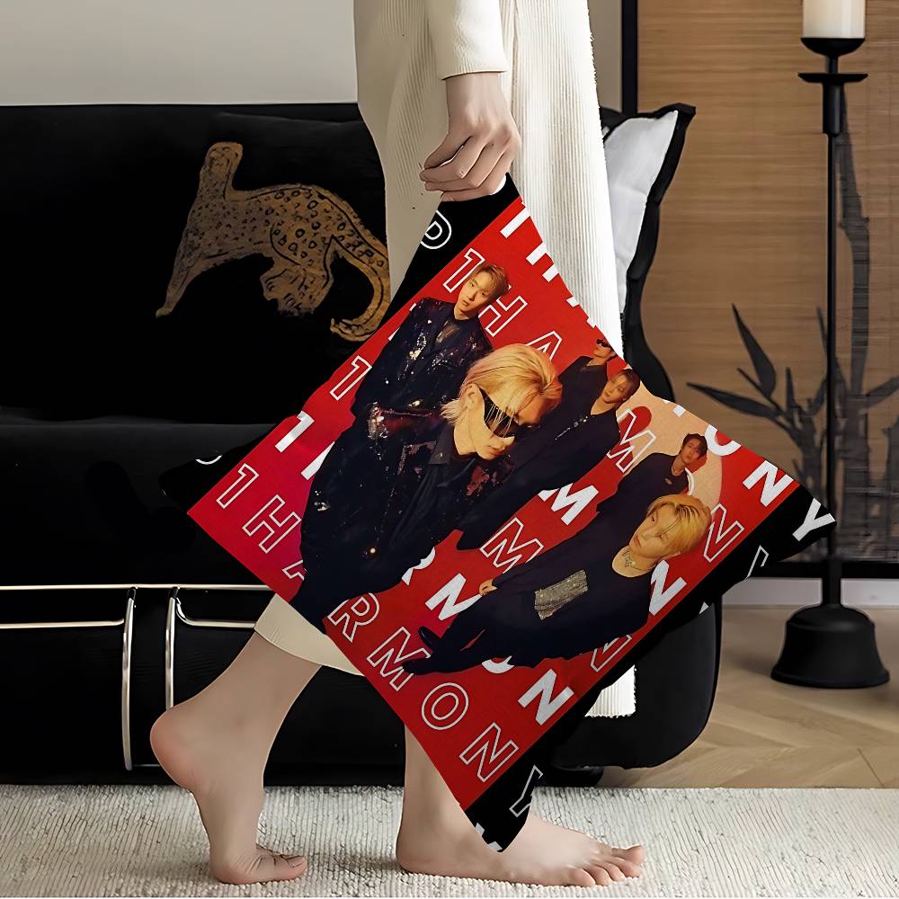 Custom P1Harmony KPOP Decorative Room Aesthetics Pillow Case Home Decor Bedroom Sofa Bed Couch Pillow Cover 45x45