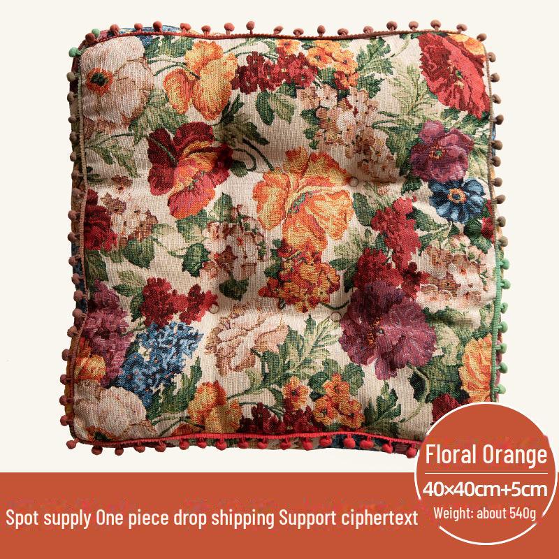

Подушка для дивана из жаккарда с цветочным узором в стиле ретро - High-End Luxury 40x40+5cm