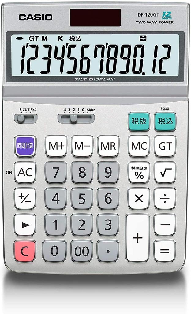 Casio Green Purchasing Law Compliant Desk Eco Mark Certified DF-120GT-N Calculator, 12-Digit, Type,