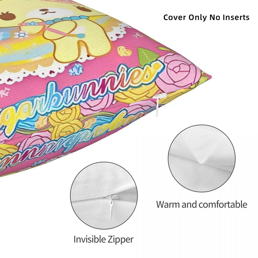 Cartoon Sugarbunnies Square Pillowcases Polyester Seat Sugar Cushion Case Creative Home Decoration Pillowcase 45*45