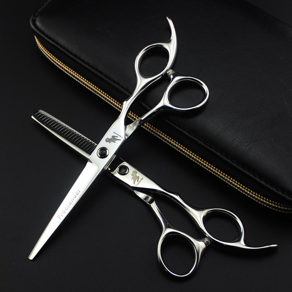 6.0 inch, Freelander black brick, hair scissors, hair scissors, flat scissors, tooth scissors, thin 6H D