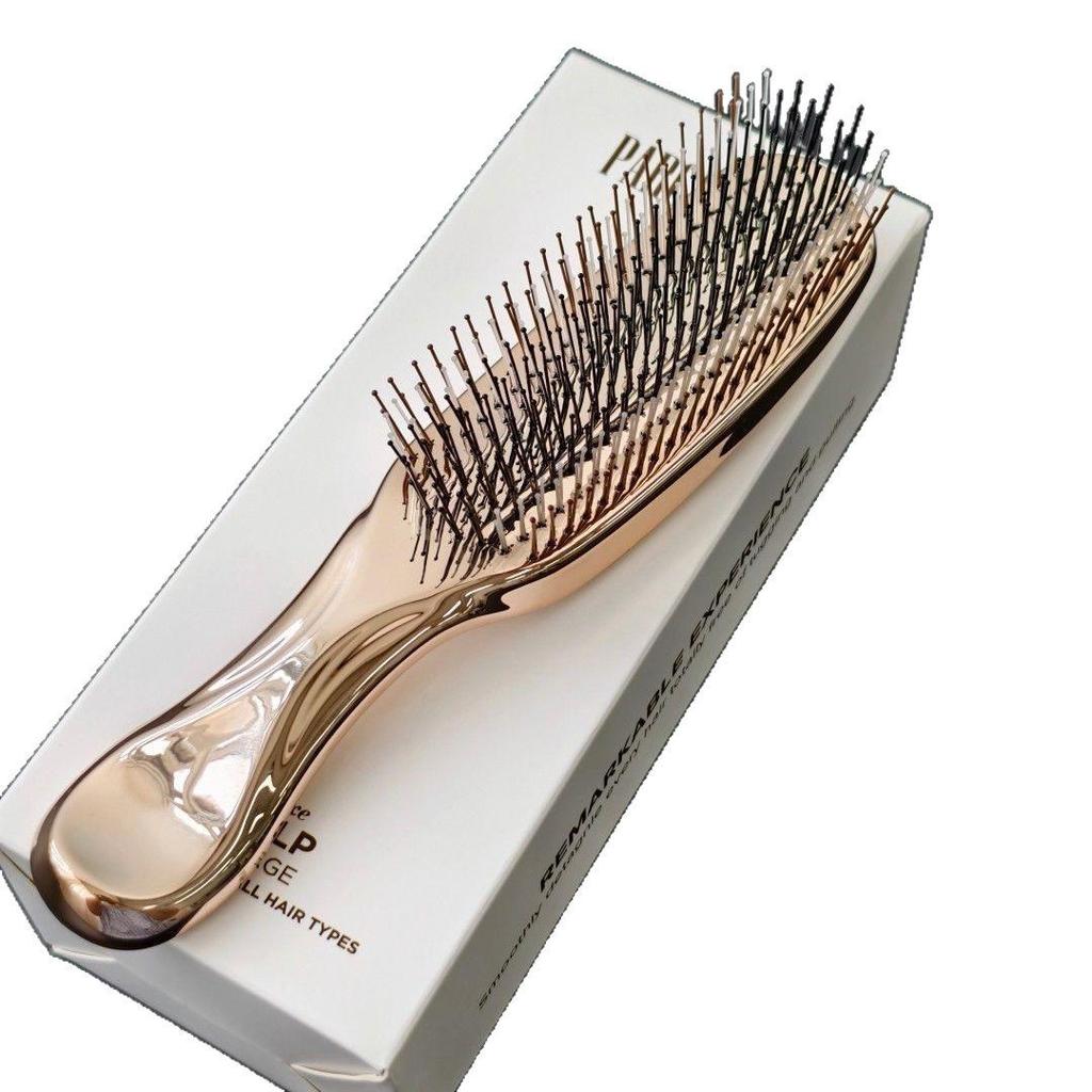 Electroplated Scalp Massage Comb: Anti-static, Wet & Dry Use, Portable Cleaning Comb