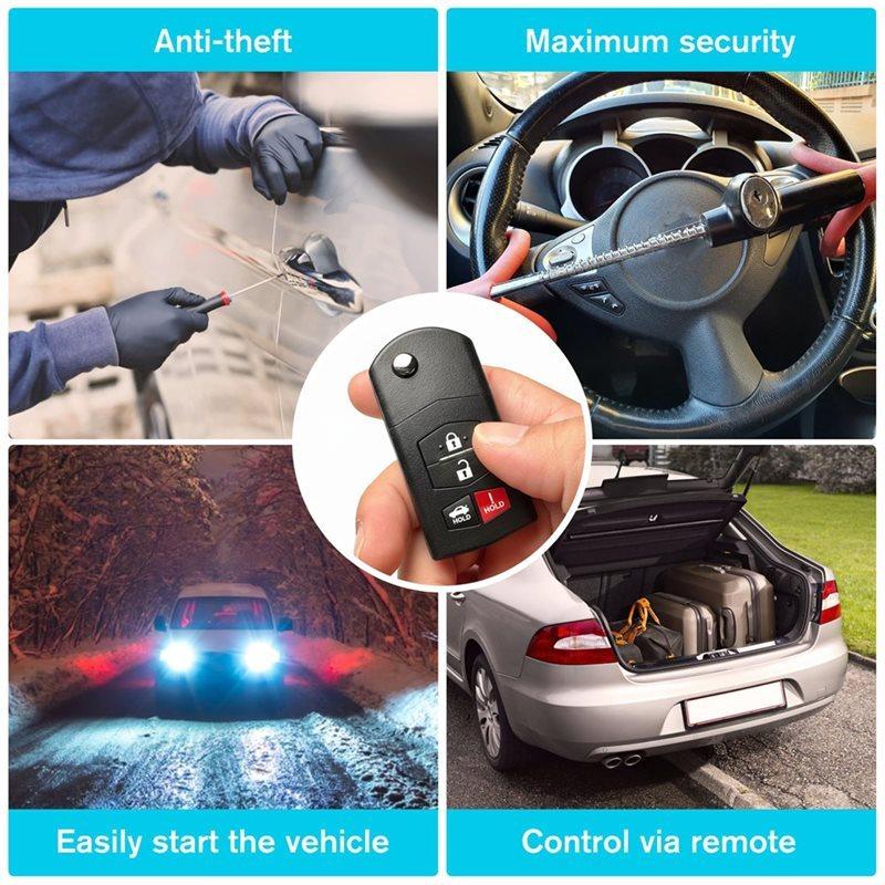 Car Key Fob With 4 Buttons For Mazda 3 Seden 2010-2013 315Mhz Remote Keyless Entry BGBX1T478SKE125-01 Door Control Unit