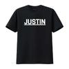 Justin T-Shirt vintage Gewaschen Bequem Leicht Streetwear Weich Atmungsaktiv Dehnbar Unisex Herren Grafik Stilvoll