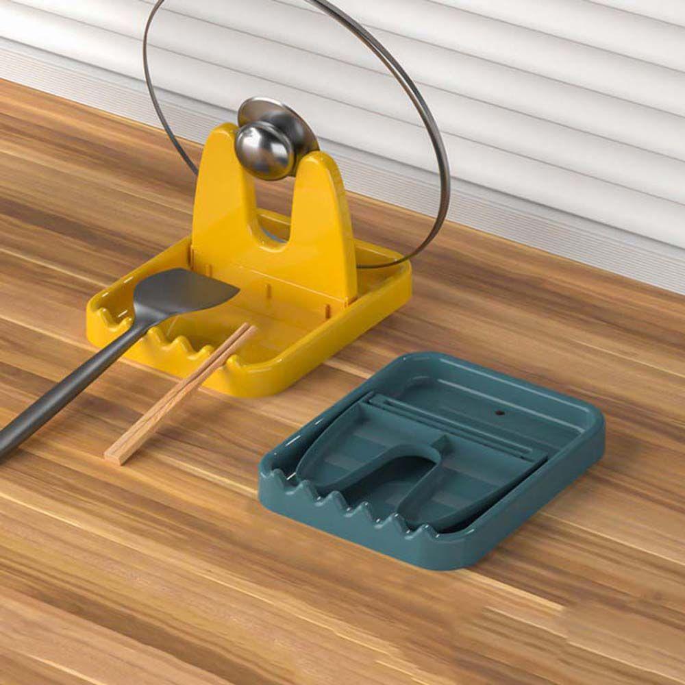 

Spoon Storage For Stove Top Organizer Pot Lid Holder Kitchen Accessories Spoon Rest Spatula Rack синий