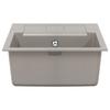 Grey Kitchen Sink 620 X 500 Mm Made of 80percent  Quartz and 20percent  Resin
