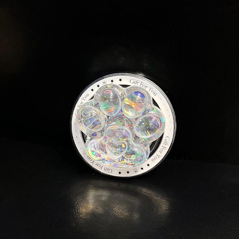 Ins Style Color Glitter Korean Mobile Phone Airbag Holder Women High-end Simulation Cat Paw Magnetic Suction Desktop