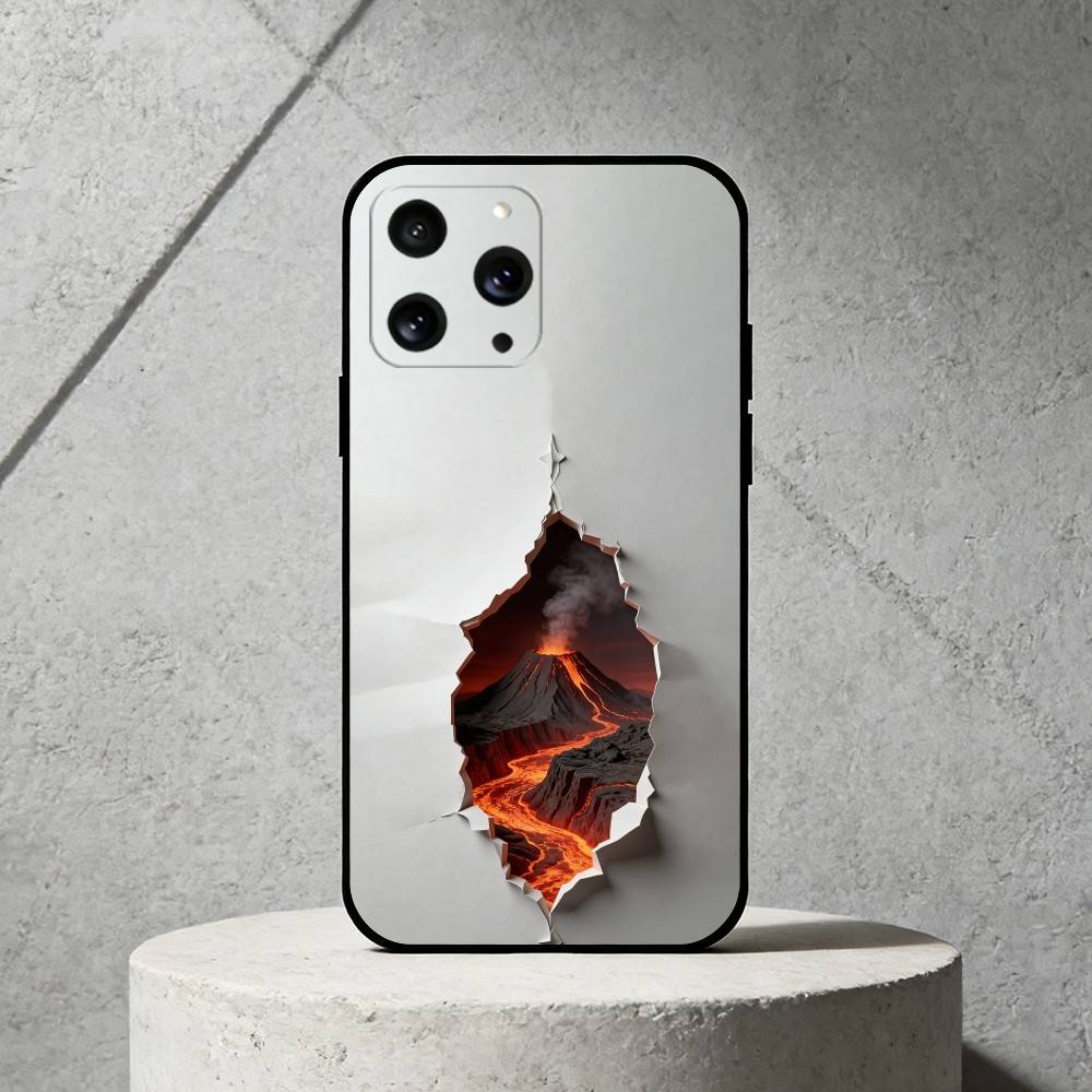 

P-Paper Art Illustration Phone Case For iPhone 17,16,15,14,13,12,11 Plus,Pro Max,SE4Soft Silicone Black Cover iPhone16promax