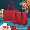 Lychee Pattern Handbag with Ribbon - Horizontal Gift, Shopping, Jewelry Bag with Logo Option