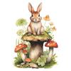 Cartoon Cute Rabbit Mushroom Flowers Children's Bedroom Living Room Wall Decoration Wall Stickers