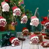 Top Quality 20Pcs Holiday Dog Claw Bones Christmas Decorations, Wooden, Hanging, Christmas Tree Decorations, Pet Theme