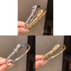 Silver Finish Zircon Butterfly Bangle Bracelet With Gold Plating For Elegant Occasions