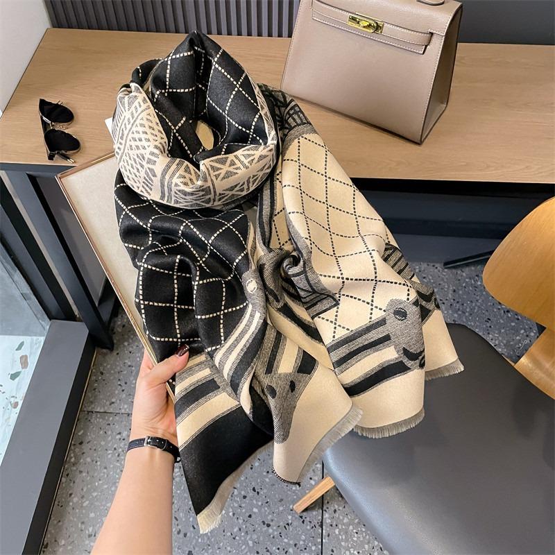 Early autumn and winter new imitation cashmere scarf tower double-sided warm scarf scarf